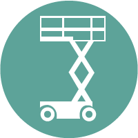 Aerial lift training safety logo