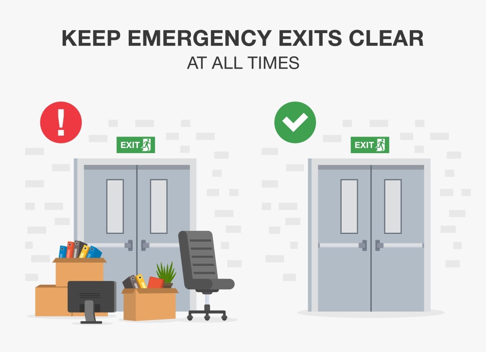 keep emergency exits clear