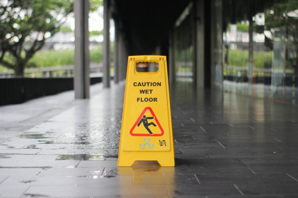 caution workplace falls
